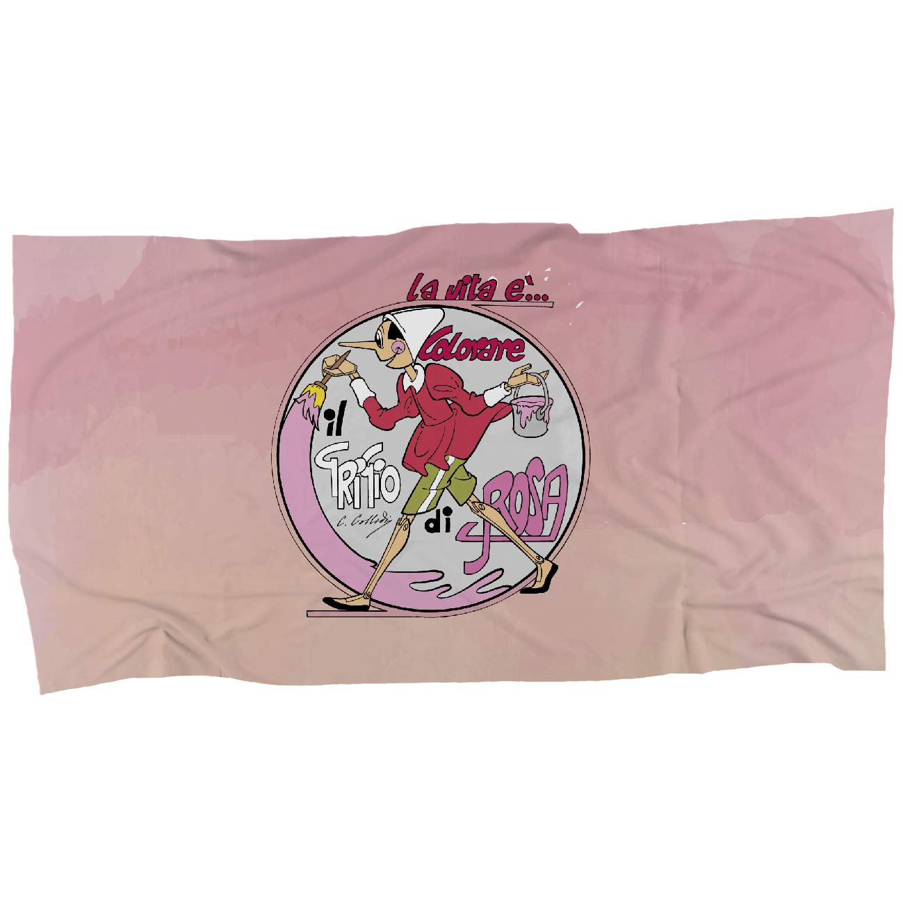 My Custom Style Serviette/Serviette de Plage Collection : #Pinocchio_A# Micro 160x120 Pinocchio-Vita Rosa