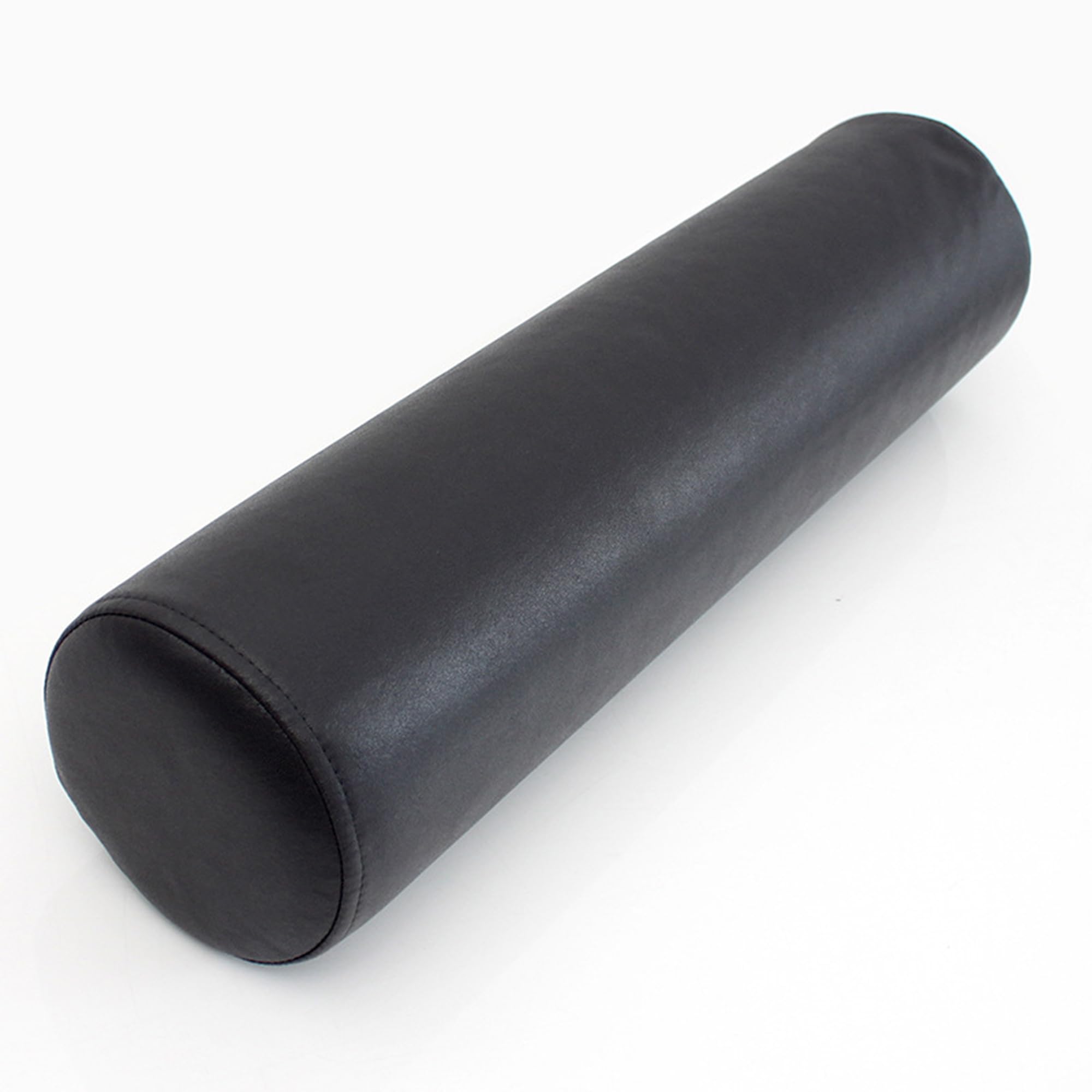 XXIUDEE Waterproof Soft Round Roll Waist Cushions, Long Armrest Bolster Pillow Detachable Sofa Cushions Arm Lumbar Support Pillows Headboard Pillow for Couch Car Bed (50 * 12cm,Black)
