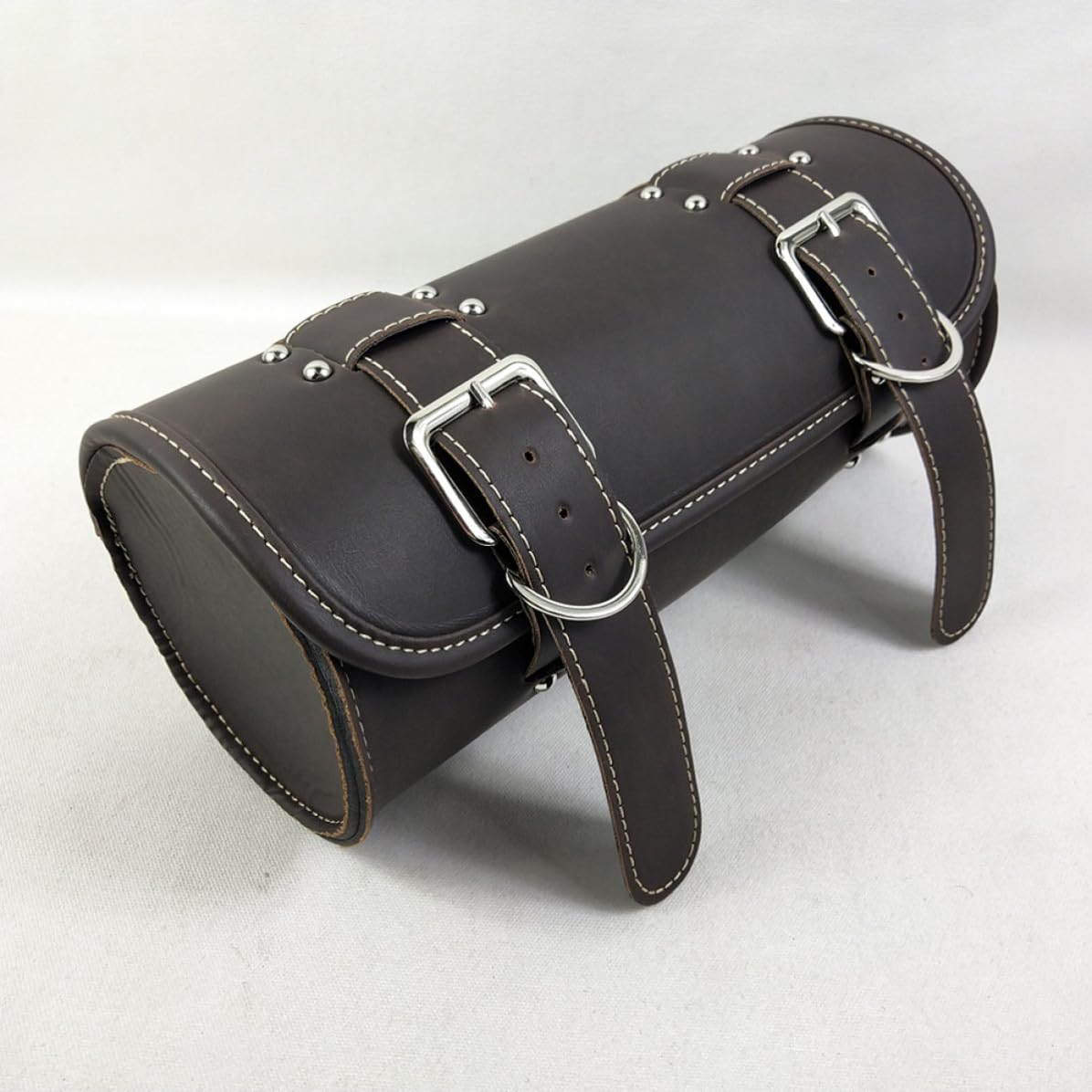 Luxshiny Sacoche Moto Vintage en Cuir PU, Sacoche de Réservoir Pratique et Résistante, Balades Rangement D'outils Essentiels
