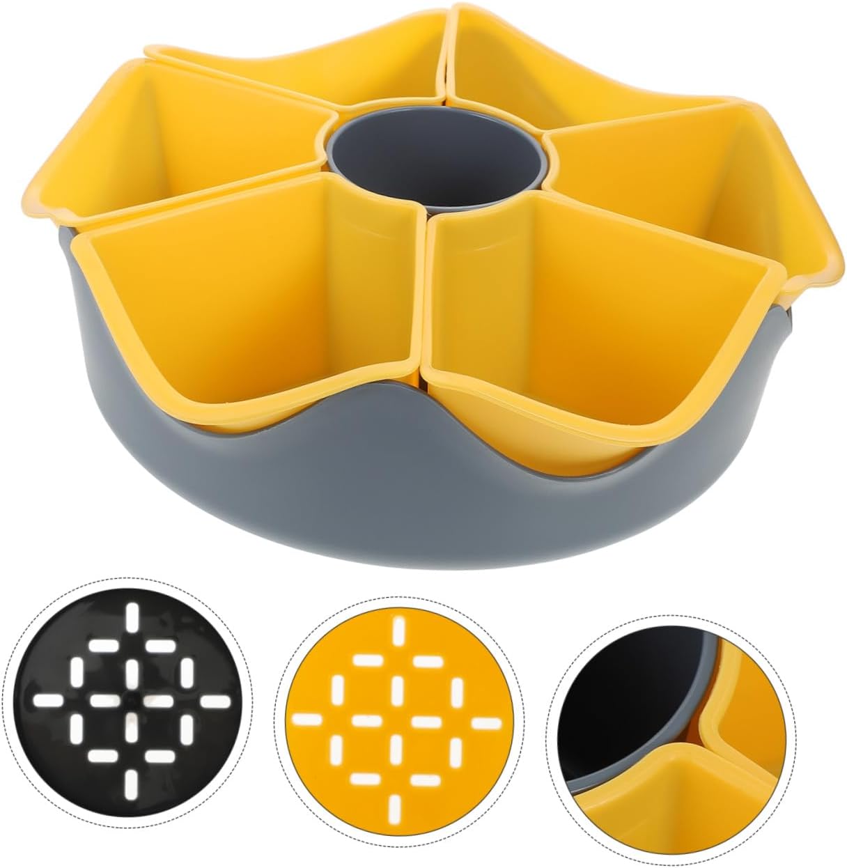 Ciieeo 1pc Double Layer Draining Vegetable Fruit Basket Kitchen Organizer for Fruits and Veggies and Practical Design for Home Use