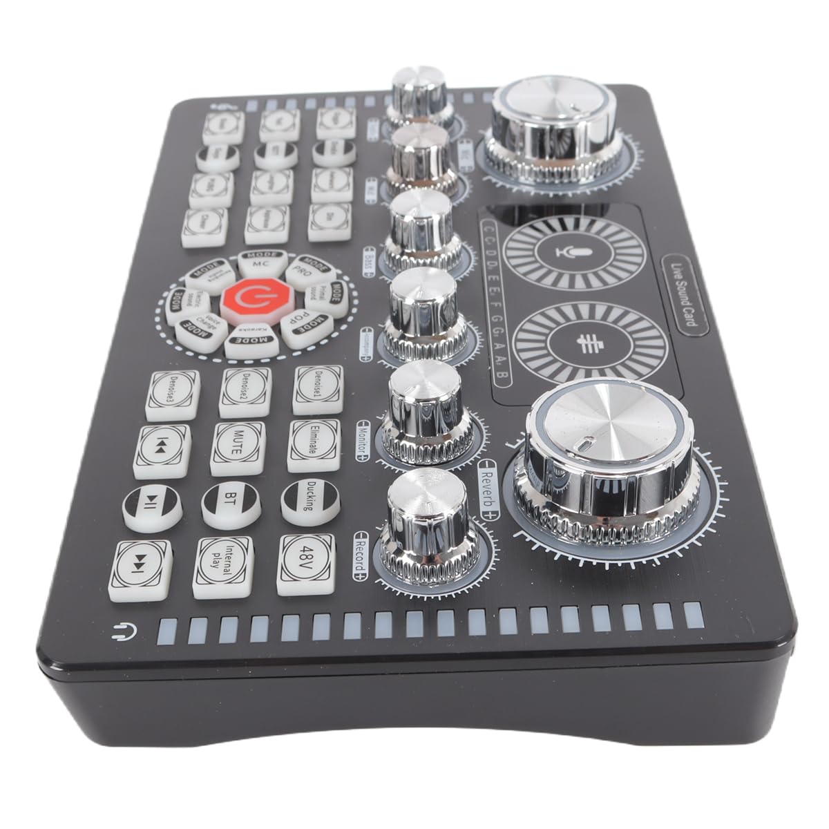 Alide Scheda audio Q7 Live, alimentazione Phantom a 48 V, riduzione del rumore di terza marcia per streaming live, podcast, voice over, canto, PC, smartphone