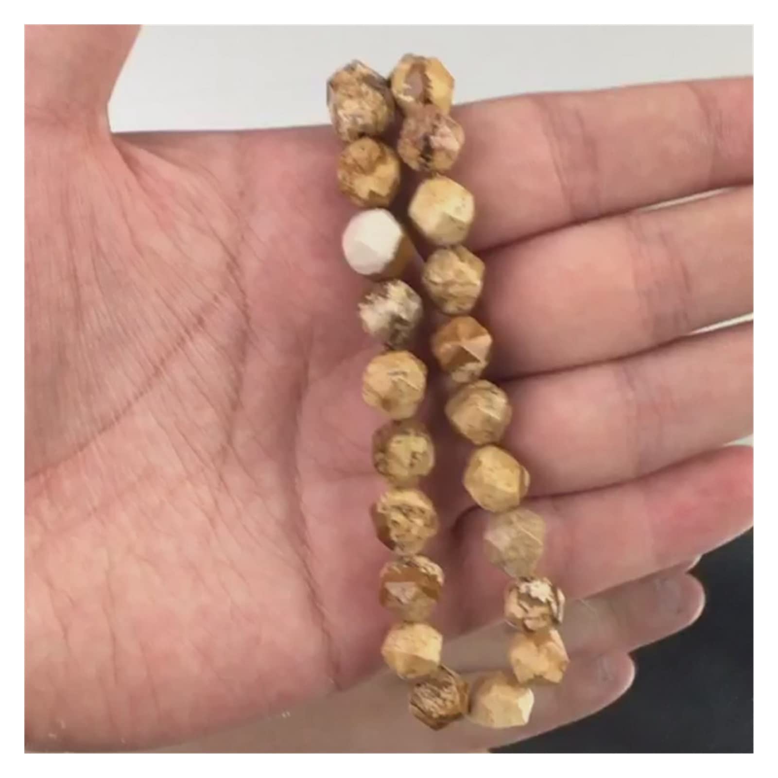 Kolekcje domowe Naturalny kryształ szorstki naturalny fasetowany jaspis kamień koralik luźne koraliki dystansowe do produkcji biżuterii DIY bransoletka naszyjnik sznur 15 cali sznur 6/8/10 mm