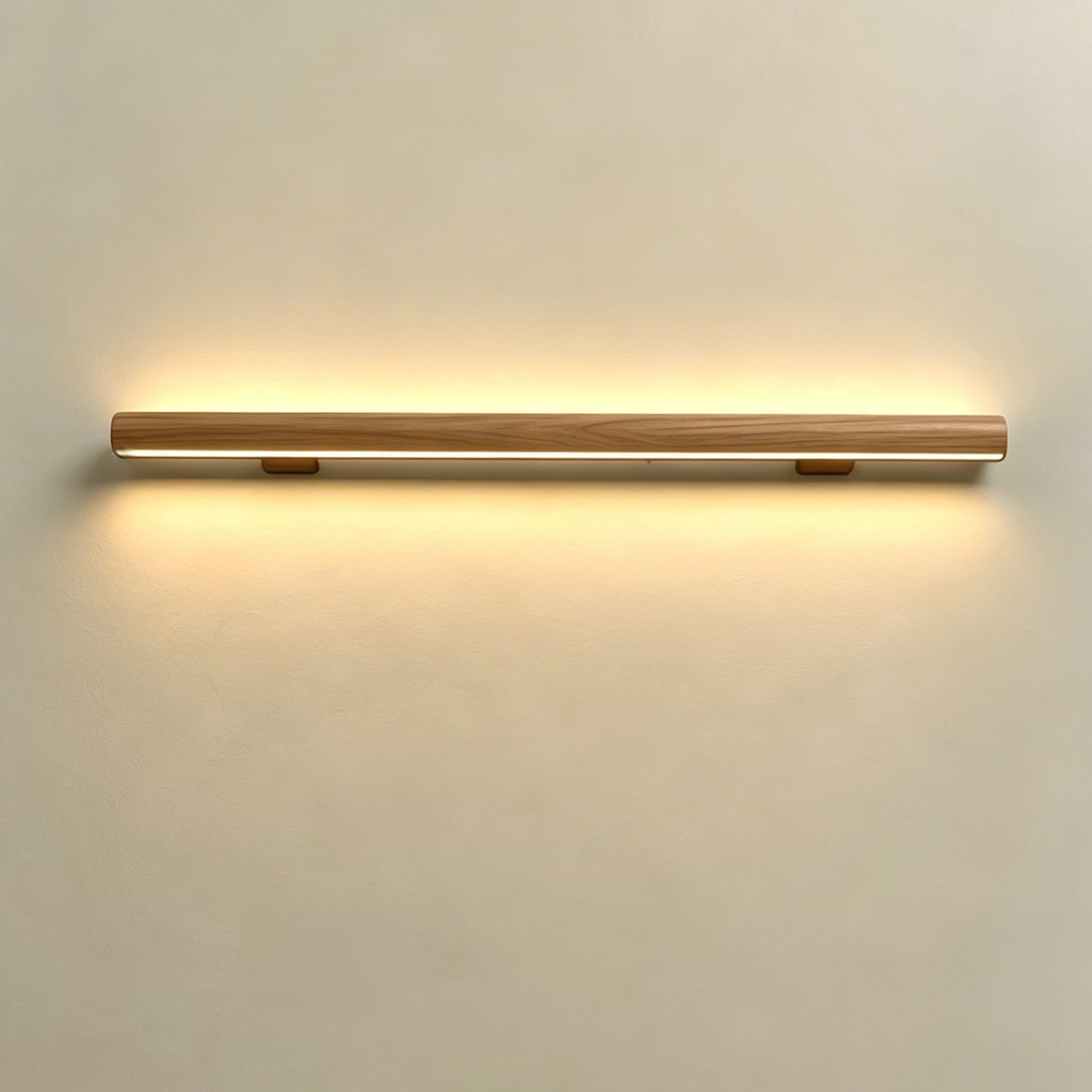 Light-up Indoor Stairs Handrails, Luminous Wooden Banister Railing, LED Wall Mounted Staircase Handrails with Body Sensing, Easy to Install(Right Warm Light,2.3ft/0.7m)