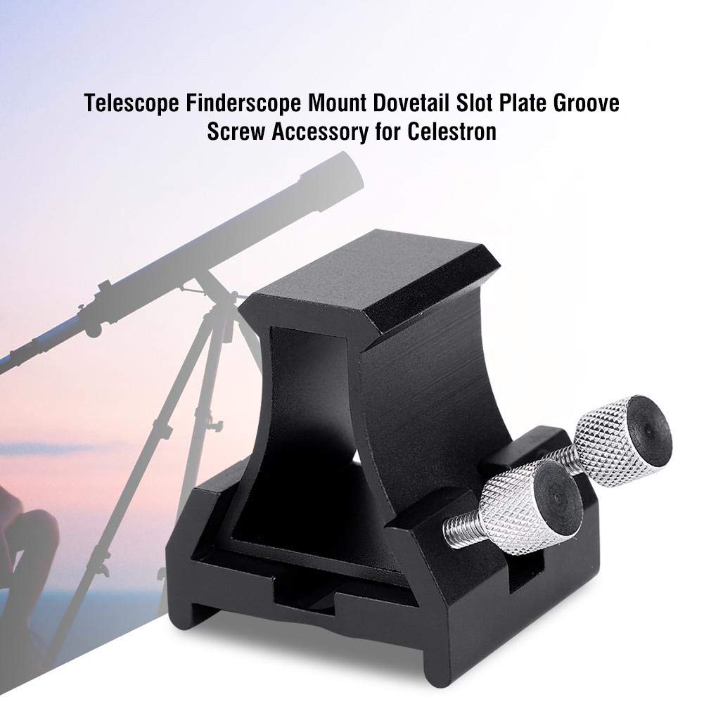 VBESTLIFE Accessorio per Telescopio Astronomico, Telescopio Cercatore Monte Coda di Rondine Slot Piastra Groove di Accessori Vite per