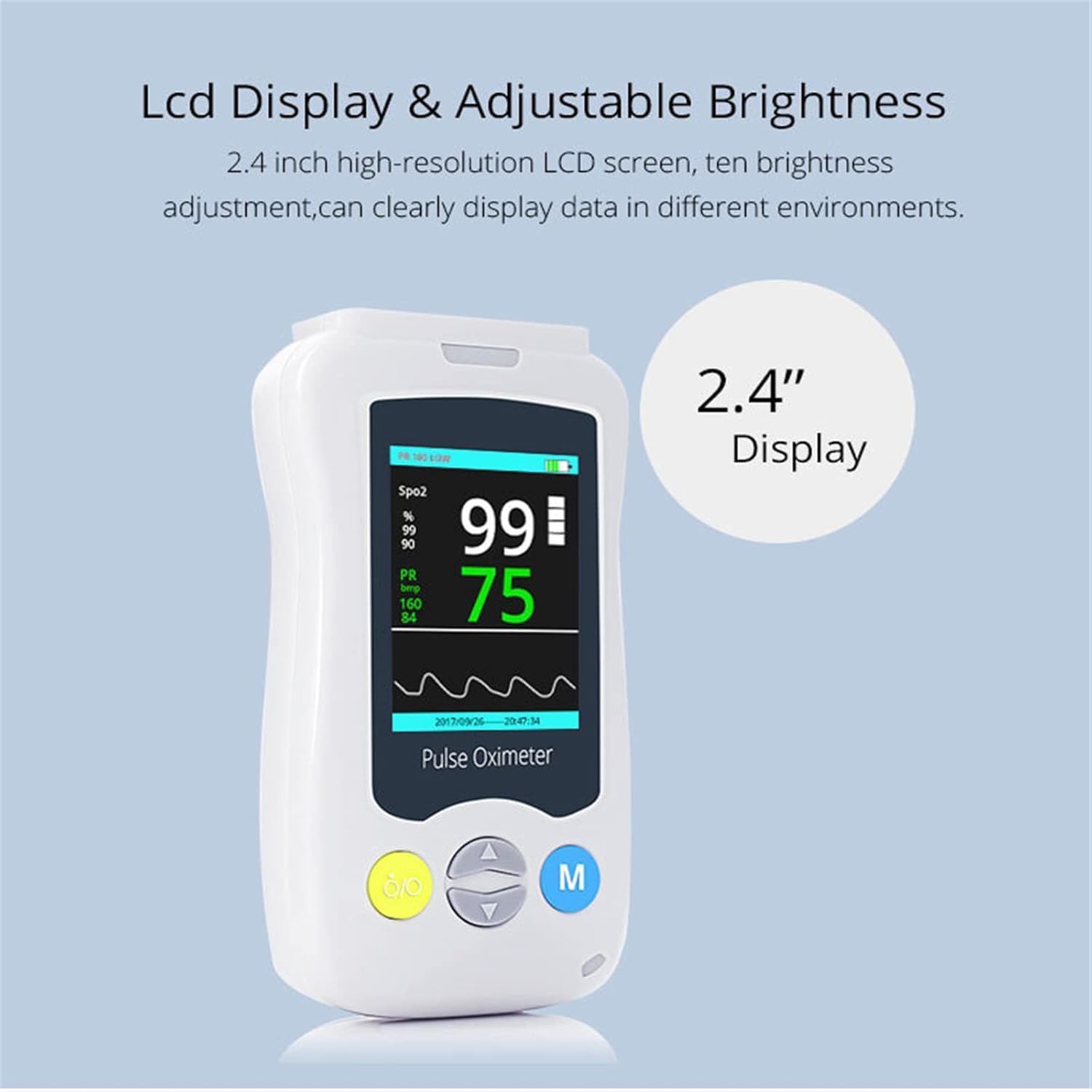 Pulsossimetro Da Dito Saturimetro Misurazione Precisa Della Saturazione Di Ossigeno Nel Sangue Con LED Display Ossimetro Da Dito Professionale Misuratore Battiti Cardiaci