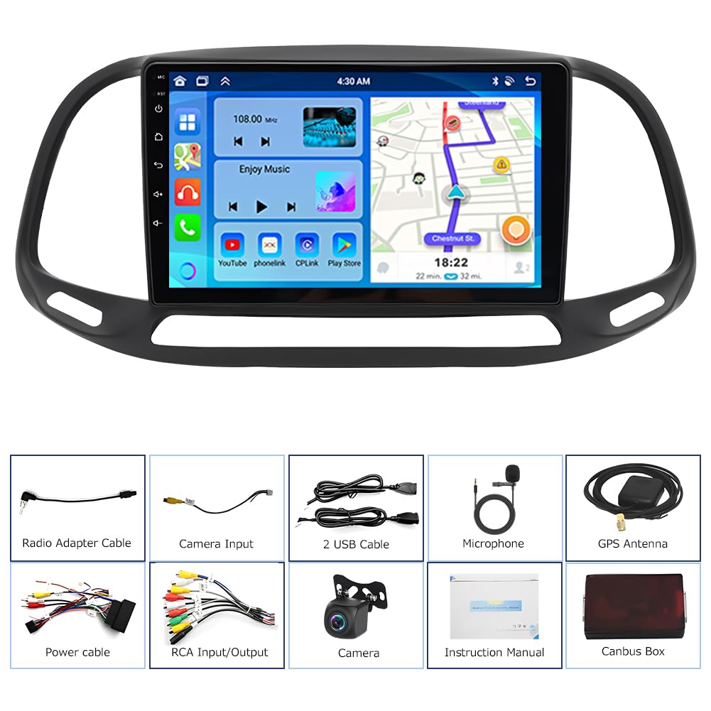 Car Stereo for Dodge RAM ProMaster City 2015-2021 Headunit w/Carplay Android Auto 9