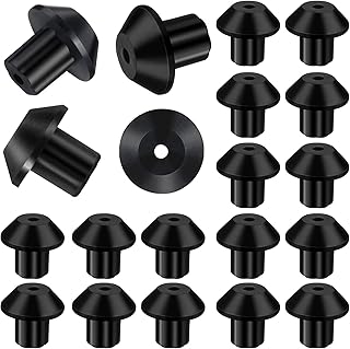 20 Pcs WB2K101 Stove Grate Rubber Feet, Fit Many Gas Stove Top Cooktop Burner Grates Replacement Part Heat Resistant Durable Appliance Feet Bumpers WB02T10461 (Black Rubber)