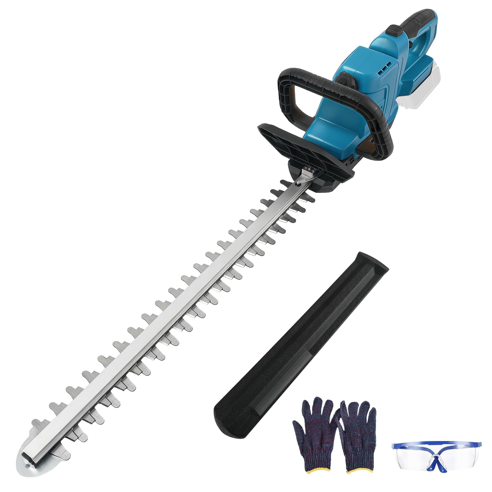 Cortasetos a Batería con Hoja 50 cm para Makita 18V (sin Batería) | Recortadora de Arbustos sin Escobillas, Cabezal Giratorio 180°, Sistema de Lubricación, Corte Máx. 16 mm