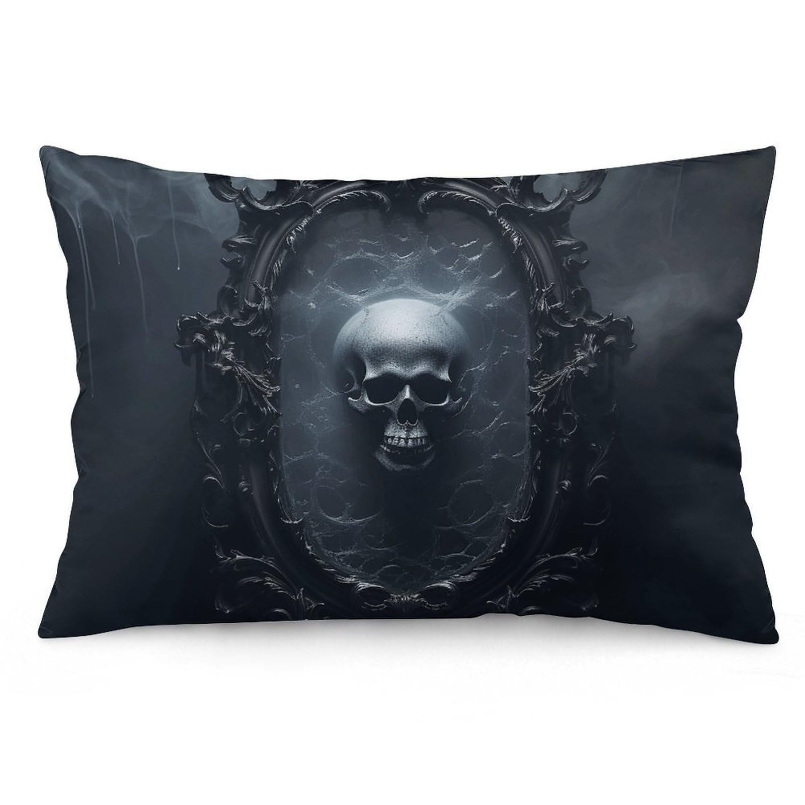 NTVOWPZO 2 Pack Decoration Throw Pillow Covers 16 "x24 Pillowcases Covers Ghost in Mirror Pillowcases Modern Farmhouse Home Decor Sofa Cushions Covers for Couch Bed Living Room