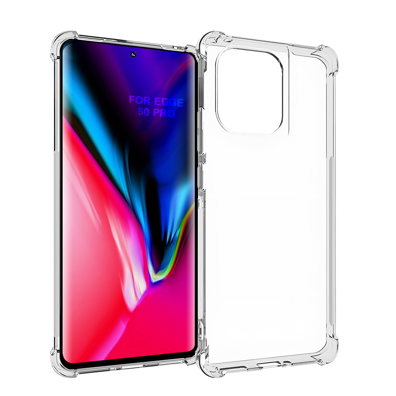 TailTech Case for Motorola Edge 50 Pro Case Moto Edge 50 Pro Phone Case, Transparent TPU