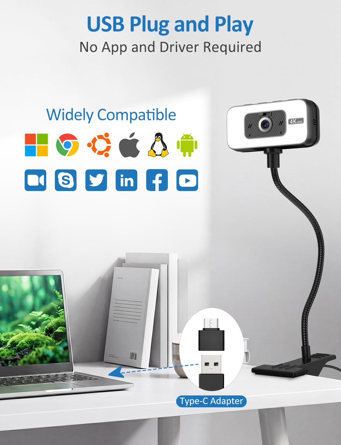 Webcam 4K per laptop
