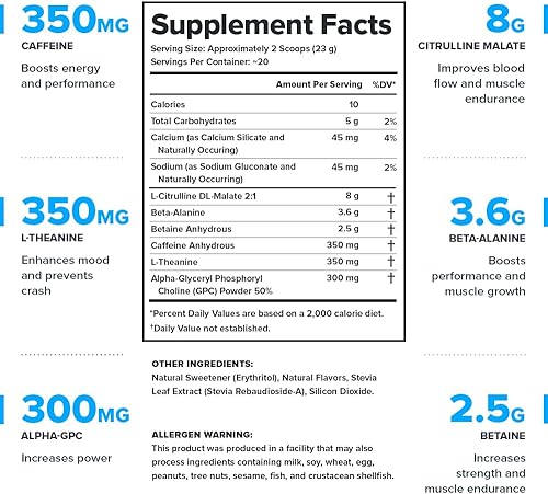 Vista 37 de LEGION - Bebida preentrenamiento de óxido nítrico natural para aumentar la energía, sin creatina, endulzada naturalmente, beta alanina, citrulina