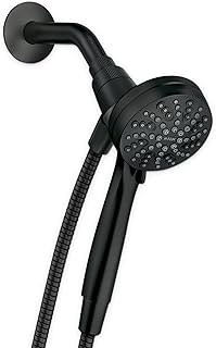 Engage Magnetix Matte Black 3.5-Inch Six-Function Detachable Handheld Showerhead with Magnetic Docking System, 26100BL