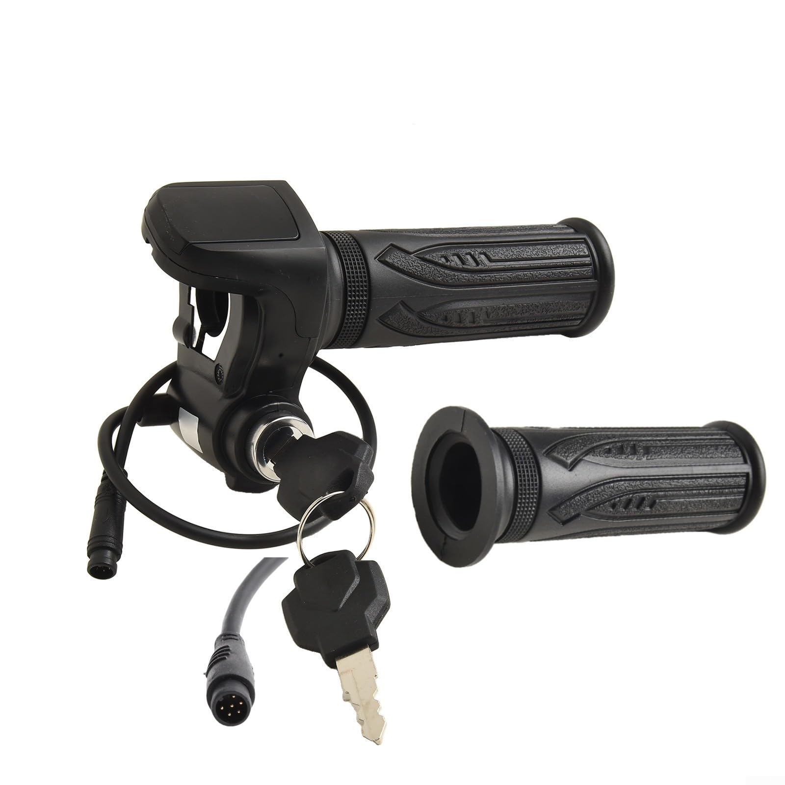 48V Electric Scooter Throttle Handle, E-Bike Throttle Grip Electric 6PIN Waterproof For 7/8 Inch 22MM Interface Electric Bicycle Scooters