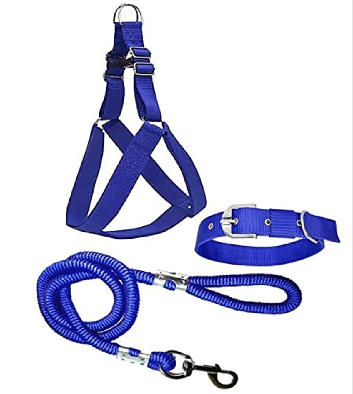 THE PAW SQUAD Combo Pack of Padded Chest Belt Breathable Adjustable Neck Collar and Durable Rope for Your Medium Sized Dogs for All Breeds (Medium (1 inch), Blue) (B0C33XDZR4) Amazon Price History, Amazon Price Tracker