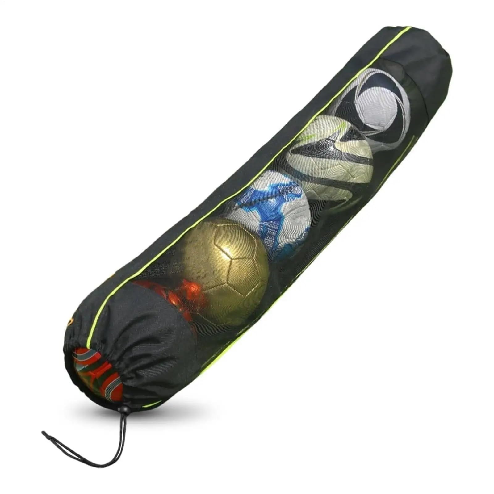 Borsa da calcio con 2 palloni, tracolla regolabile, traspirante, coulisse, for sport di squadra, tennis, nuoto, yoga, all'aperto per Palla