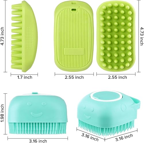 Miniatura 6 de Cepillo de baño para perros, dispensador de champú, cepillo de lavado, masaje de baño para mascotas, cepillo de jabón de ducha de silicona suave