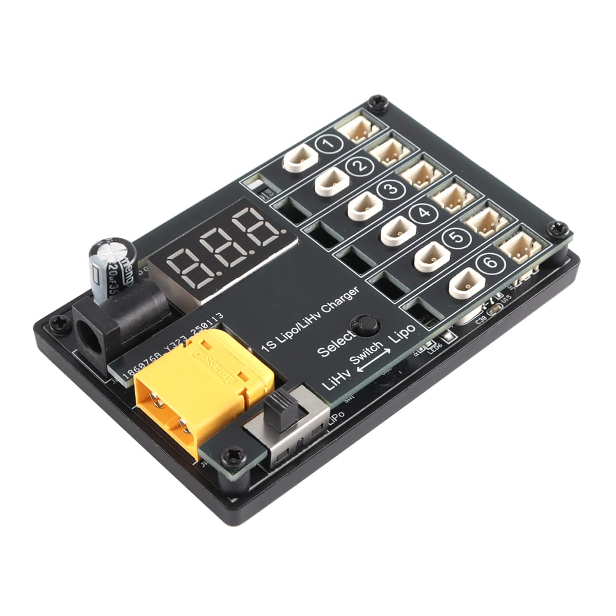 Chargeur de batterie LiPo 1S 3,7 V/3,8 V, 6 ports, 3,8 V/4,35 V, pour drone RC, quadricoptère, batterie Lipo avec BT2.0/PH2.0