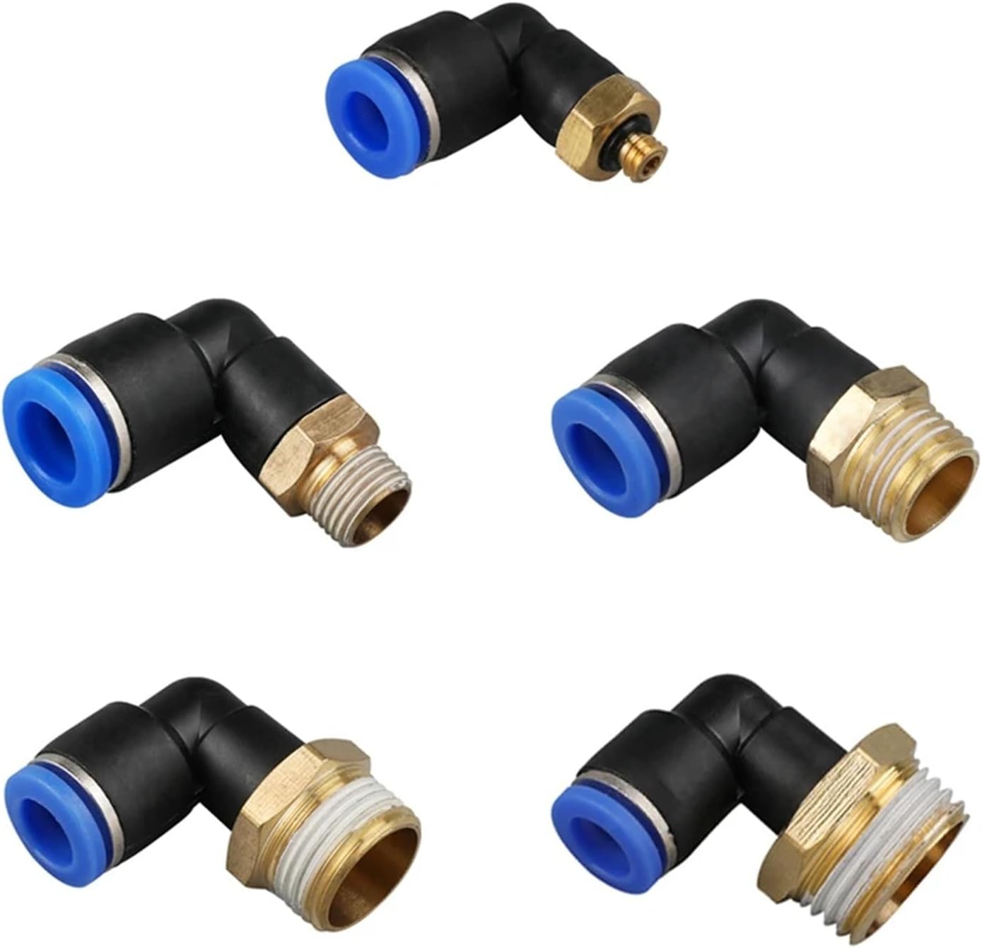 Pneumatic Connector Fitting PB 4mm 6mm 8mm 10mm Thread 1/8 1/4 3/8 1/2 Hose Fittings Pipe 1Pcs(6-01)