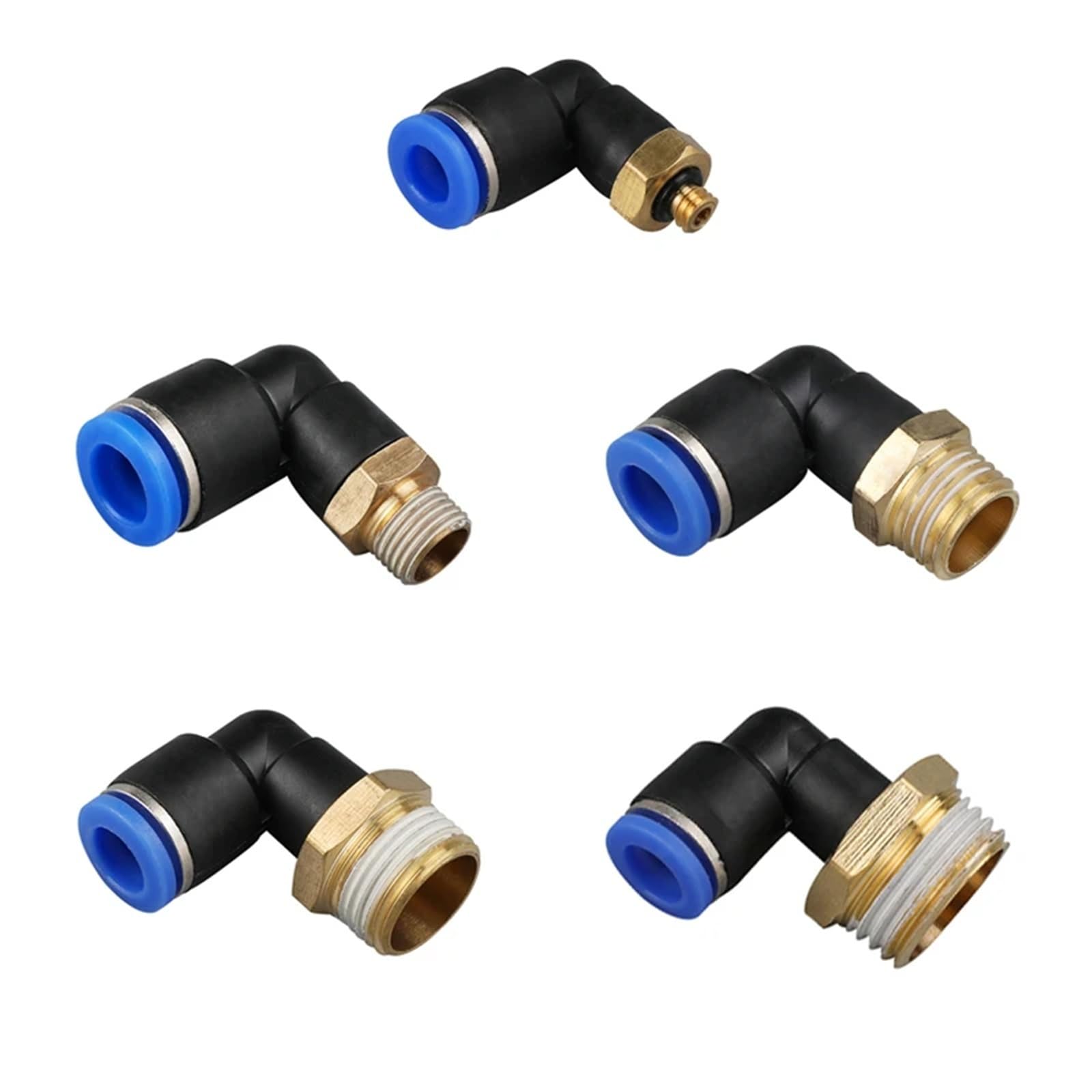 Conector neumático PX de alta resistencia para tubería de 8mm y rosca 3/8