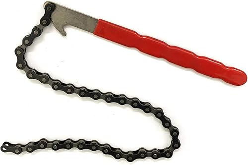 Llave de cadena de filtro de combustible de aceite automotriz de 8 pulgadas, alicates de extracción ajustable, llave de cadena de trinquete,