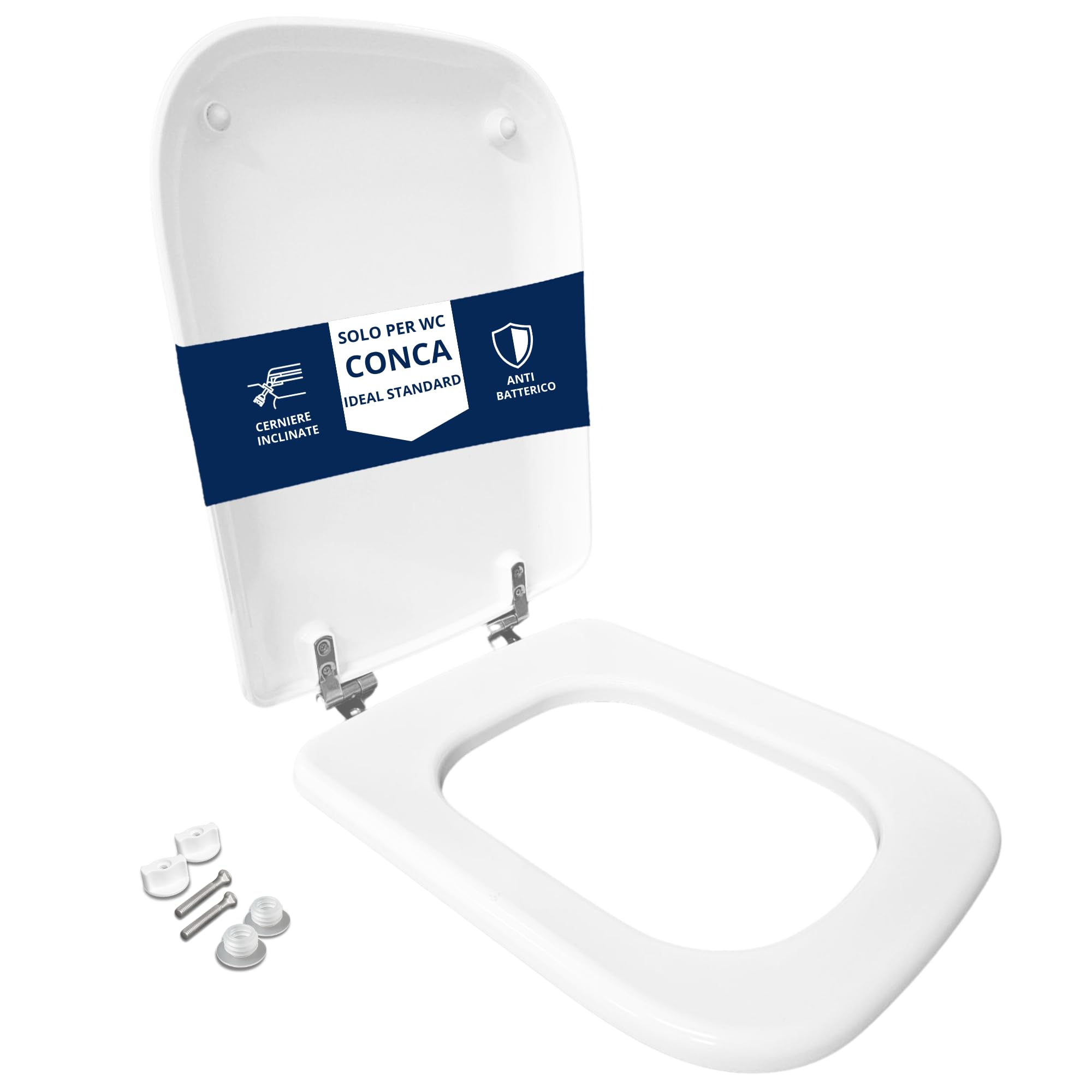 Sedile Wc Copri Water Universale Frizionato Bianco Mdf Chiusura Rallentata 84533675 - Foto 11