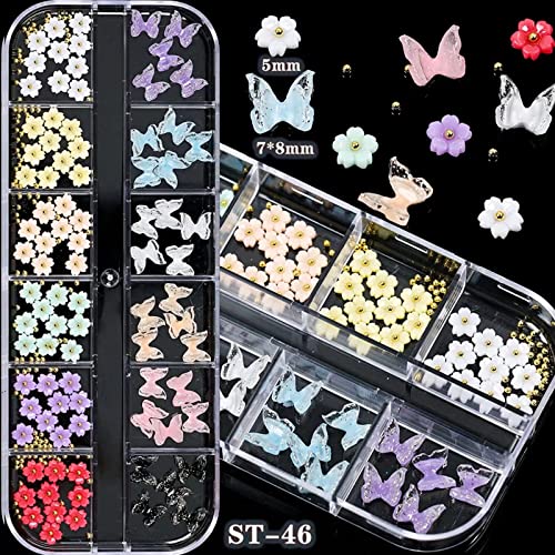 RUNRAYAY 3D Flowers & Butterfly Nail Charms - Image 2