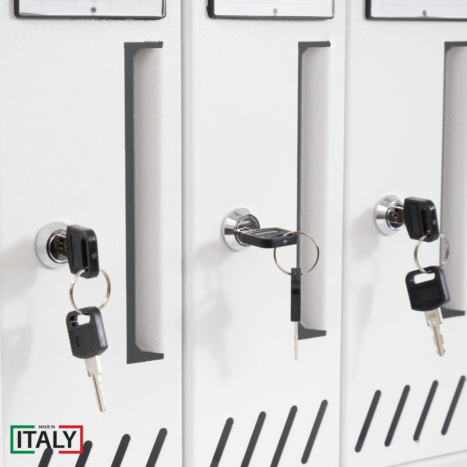 MOHOME Cassetta Postale Esterno Condominiale Made in Italy Bianca 4 Scompartimenti Componibile Modulare 41 x 19 x 31,5 cm Apertura Frontale Interno Doppia Chiave di Sicurezza Casa Ufficio