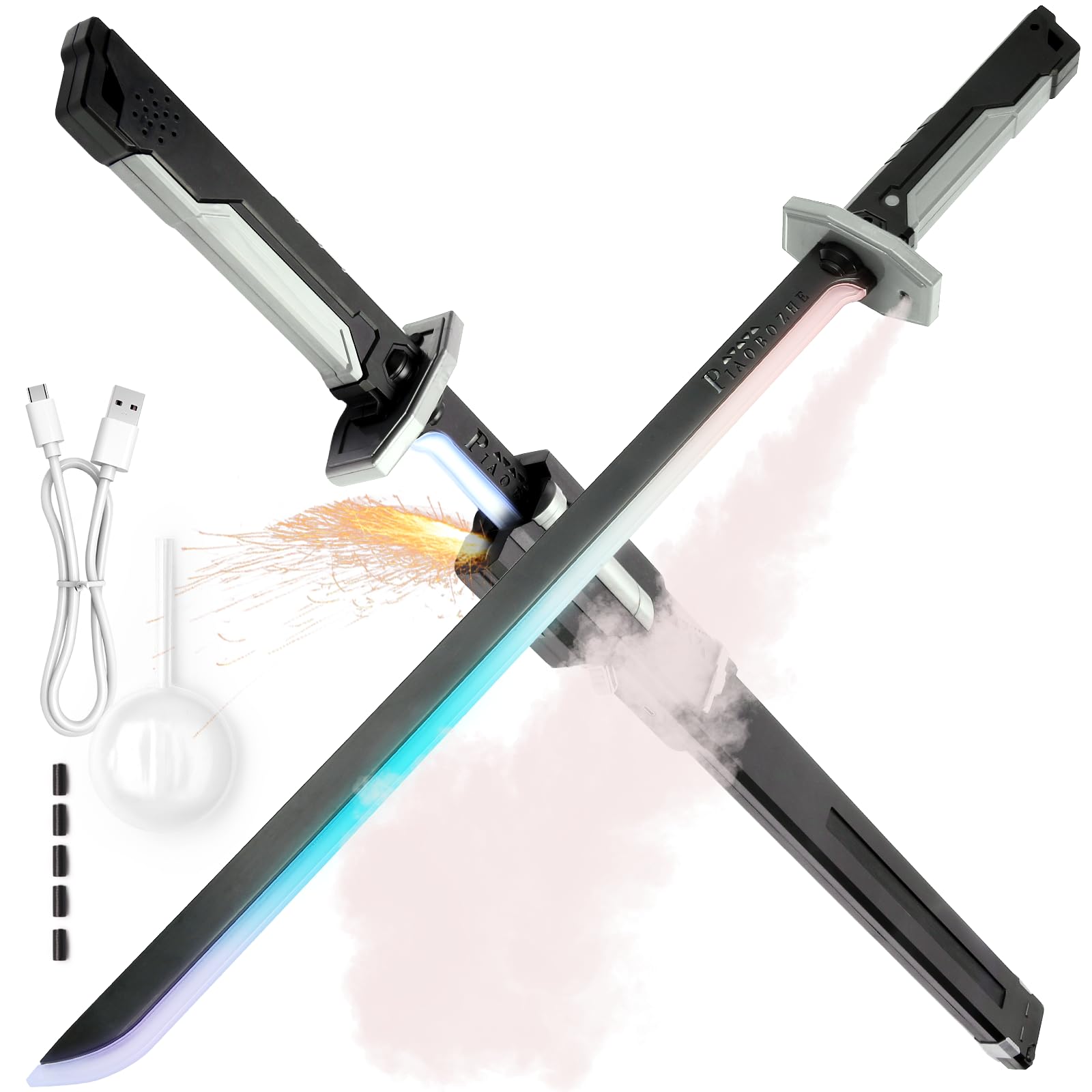 Amazon.com: Cyberpunk Spark Sword 31.5inch 8 Colors RGB LED Light