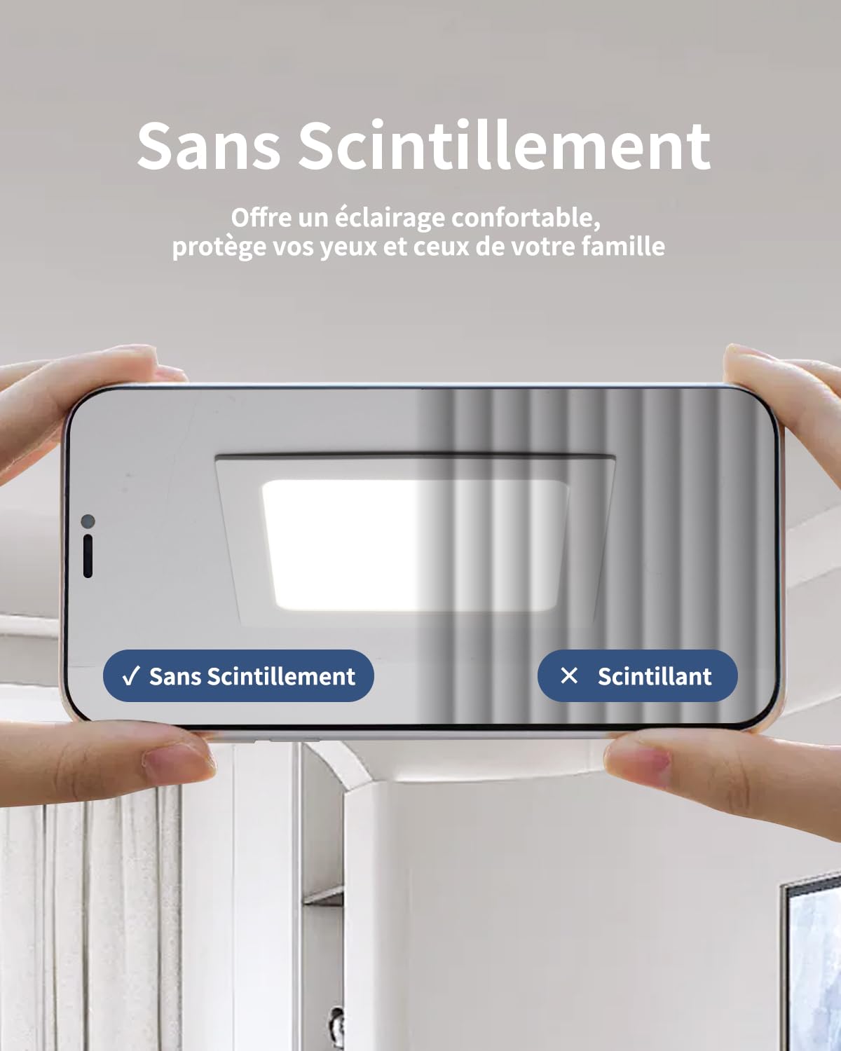 Lot de 2 Spot LED Encastrable Extra Plat 24W, Spot Salle de Bain, IP44, Carré, 3000K/4000K/6000K, spot LED Plafond pour Cuisine Salon, Trou 185-210mm