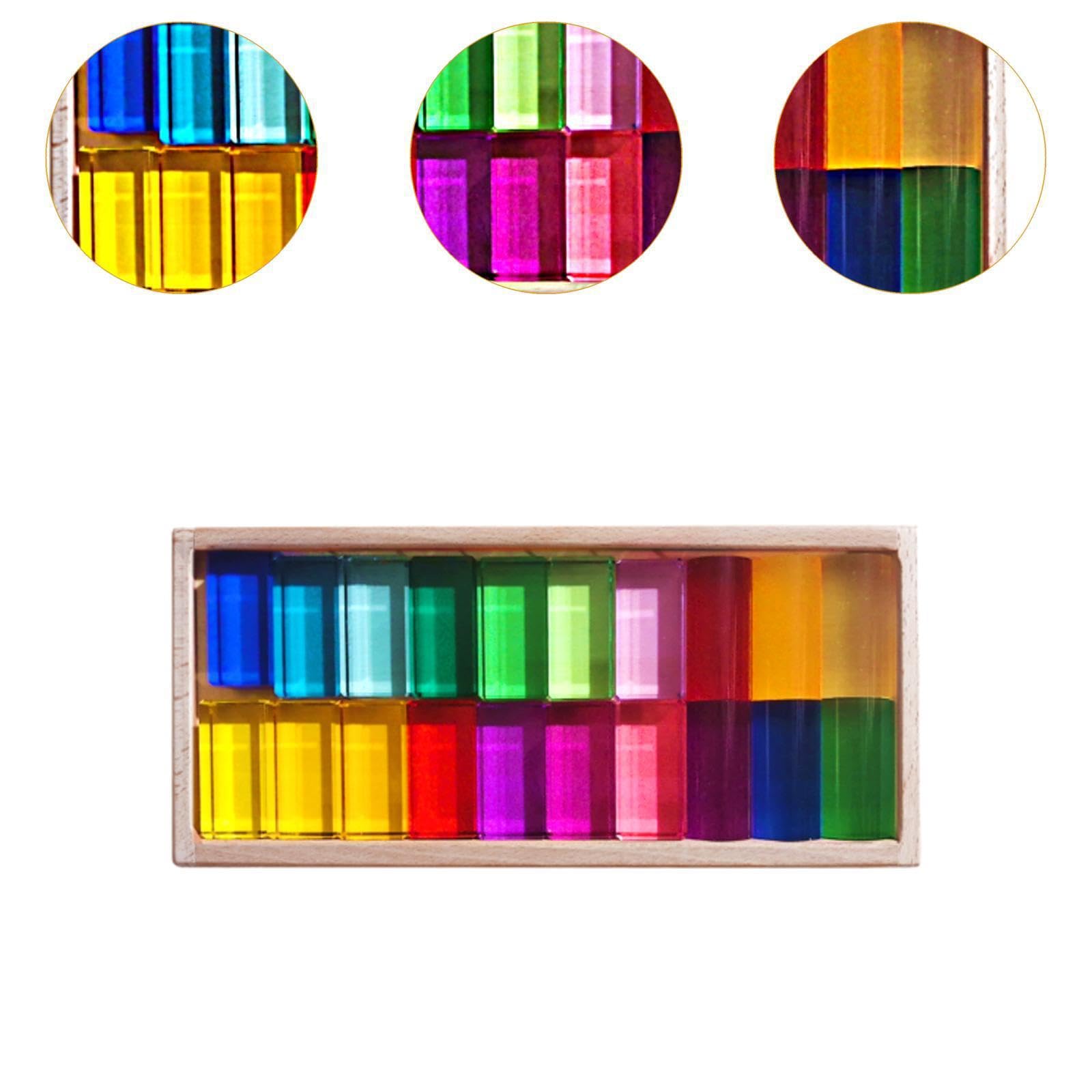 Set di blocchi da costruzione per bambini, blocchi da costruzione dai colori vivaci, gioco di impilamento arcobaleno, coinvolge i bambini per ore di divertimento, Stile A