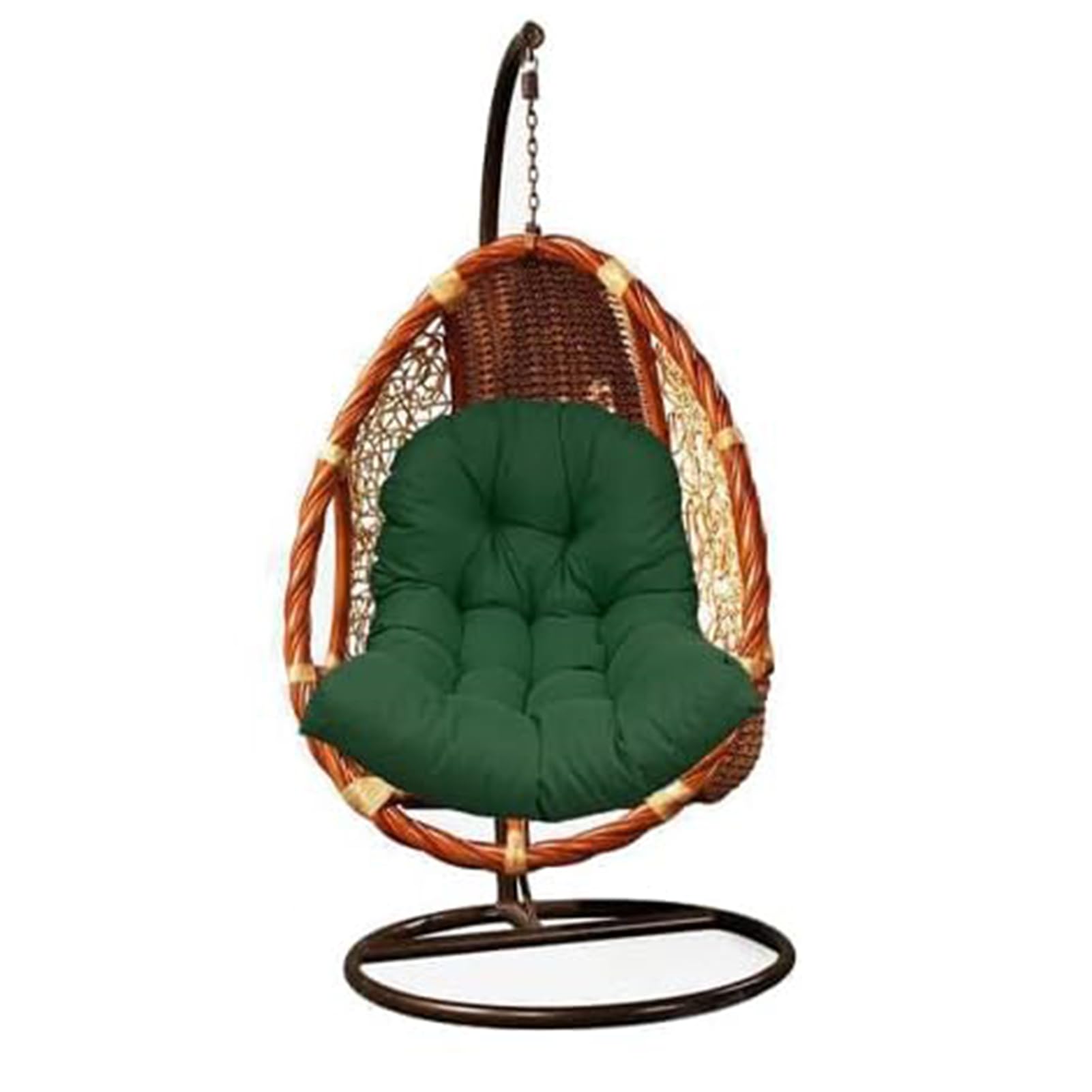 Générique Coussin Imperméable pour Fauteuil Suspendu D'extérieur,Coussin De Rechange pour Fauteuil Suspendu,pour Siège De Panier Suspendu,Coussin Lavable pour Siège De Fauteuil Bascule,Dark Green