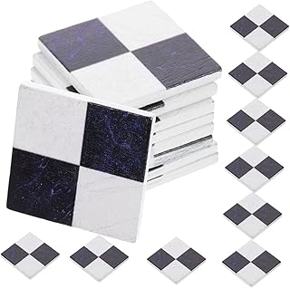 Gadpiparty 27 Peças Piso De Madeira Simulado Móveis De Casa Minúscula Móveis De Casa De Bonecas De Madeira Piso De Madeira Em Miniatura Piso De Madeira De Mármore Madeira