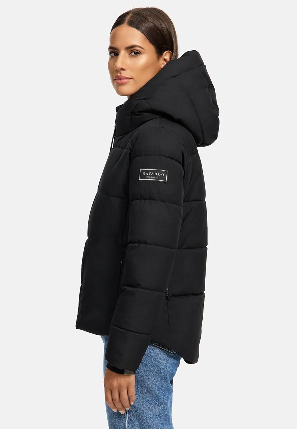 Navahoo Winterjas voor dames (XS-XXL) - capuchon en bont afneembaar, waterafstotend - gewatteerde jas, warme jas voor vrouwen, teddybont aan de