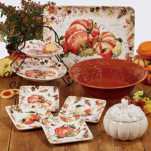 Set de 4 tazas Harvest Splash 18 oz cerámica miniatura 4