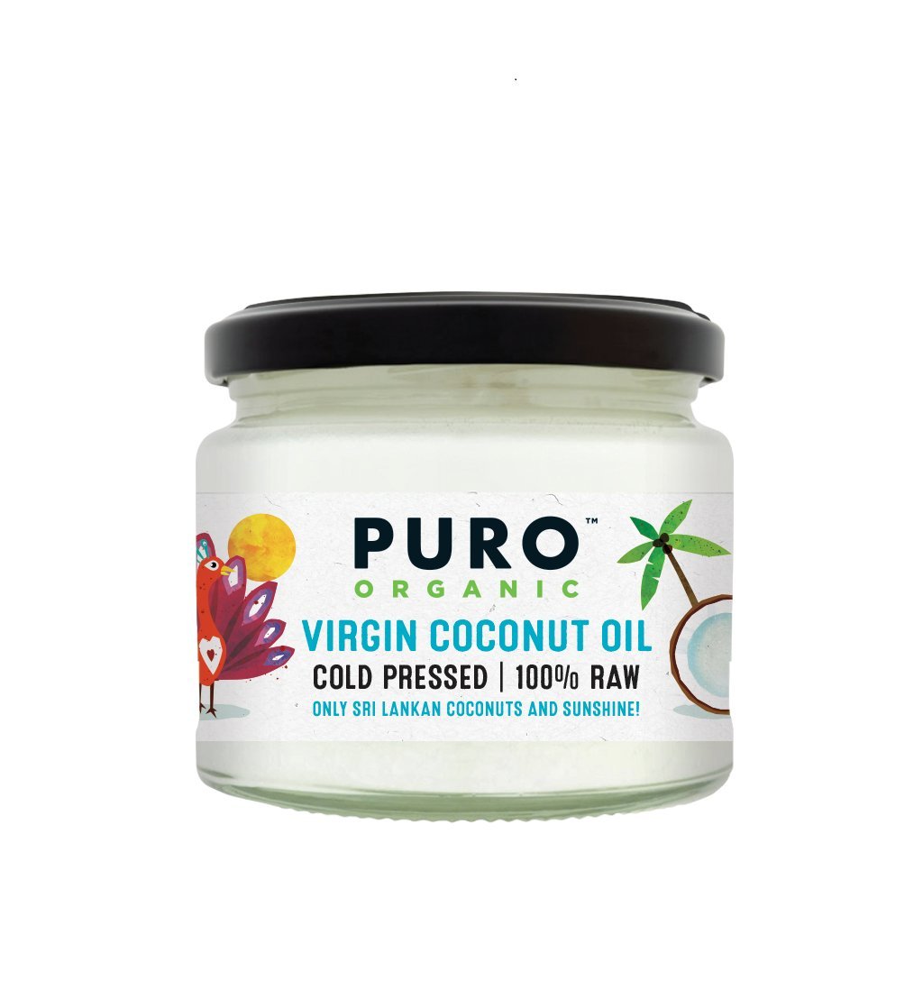 Puro Organic Cold-Pressed Virgin Coconut Oil 100% Natural 250ml Jar (Pack of 1)