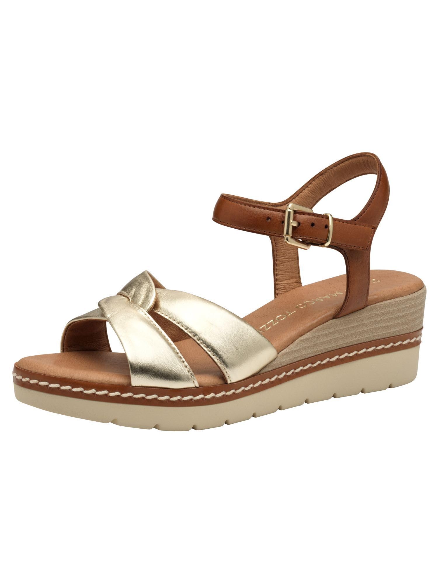MARCO TOZZI Women's 2-28722-44 Sandals, metallic, 8.5 UK