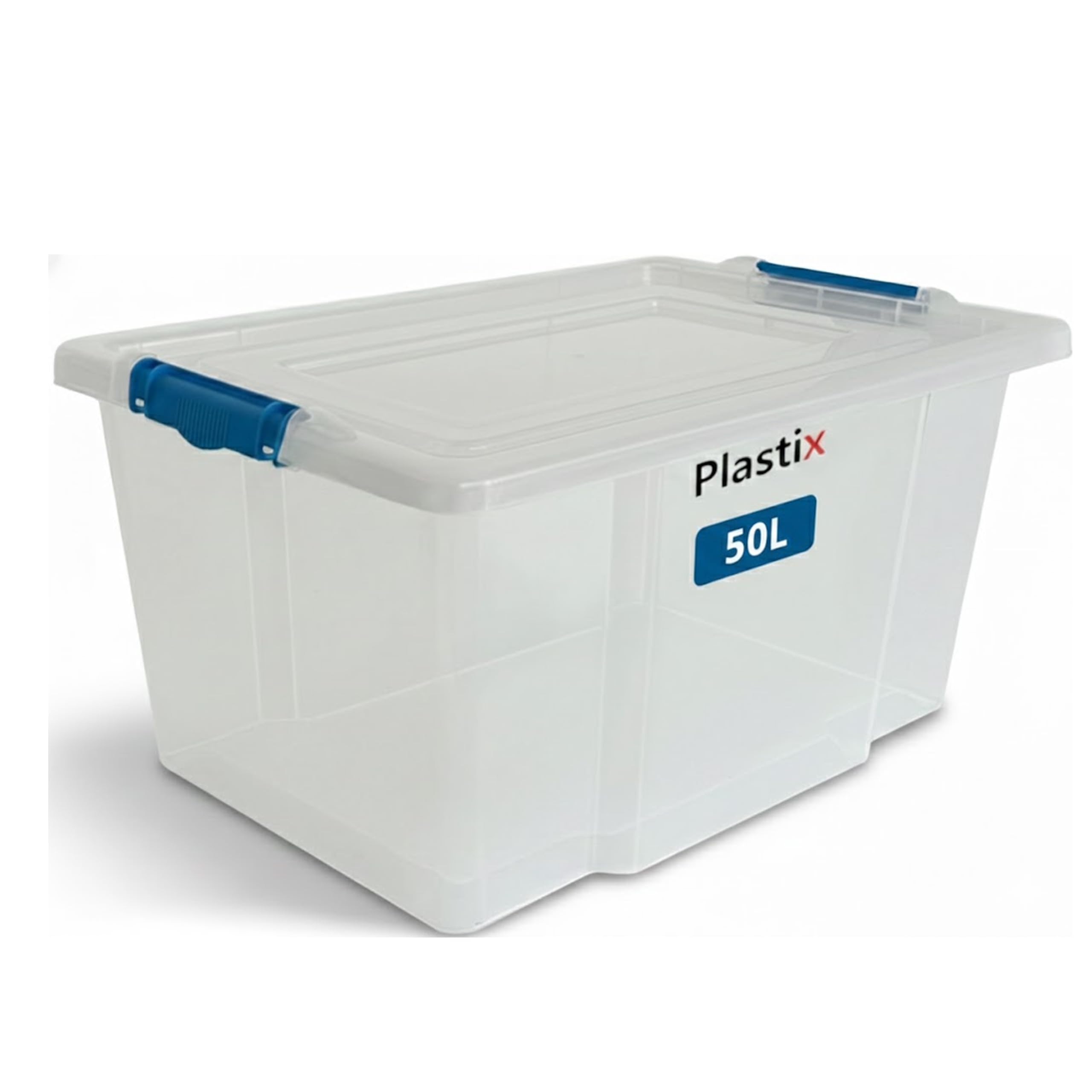 – Plastix 50L storage box containers with lids (Pack of 1),Really useful plastic box for Store Home & Office stuff Stackable [UK Made]