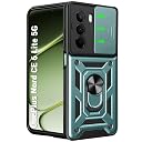 TheGiftKart Tough Armor Bumper Back Cover Case for OnePlus Nord CE 6 Lite 5G | Sliding Camera Cover, KickStand & Ring Holder | 360° Protection Back Cover for OnePlus Nord CE6 Lite 5G (PC & TPU, Green) gallery image