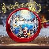 Large Size Christmas Snow Globes Lighted Up,6H Timer Glitter Snow Globes Christmas with Music Box 8