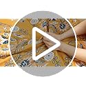 Boho Throw Blanket, 100% Cotton Soft Sofa Bed Queen Throw-Floral Farmhouse Decor Blanket, Reversible Bohemian Yellow Throw for Chair Couch Quilt and Gift, 80" x 90"