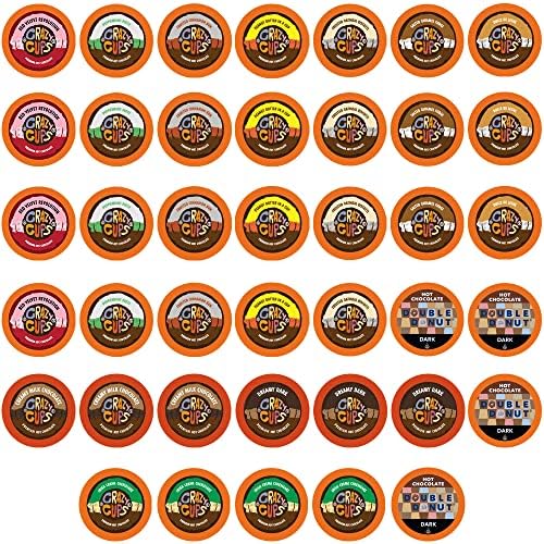 Crazy Cups Seasonal Premium Hot Chocolate Single Serve Cups for Keurig K Cup Brewers Variety Pack Sampler, 40 Count
