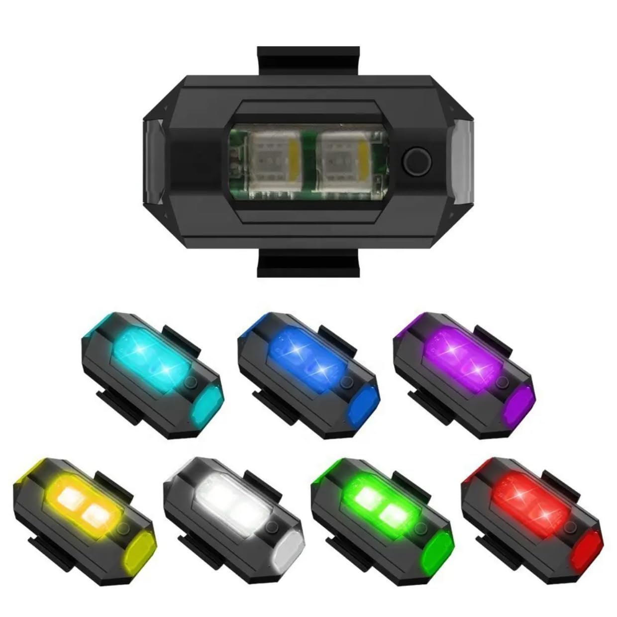 Primerohan USB Warning Strobe Light 7 Colors for Bike & Car | Compact Size-image-39