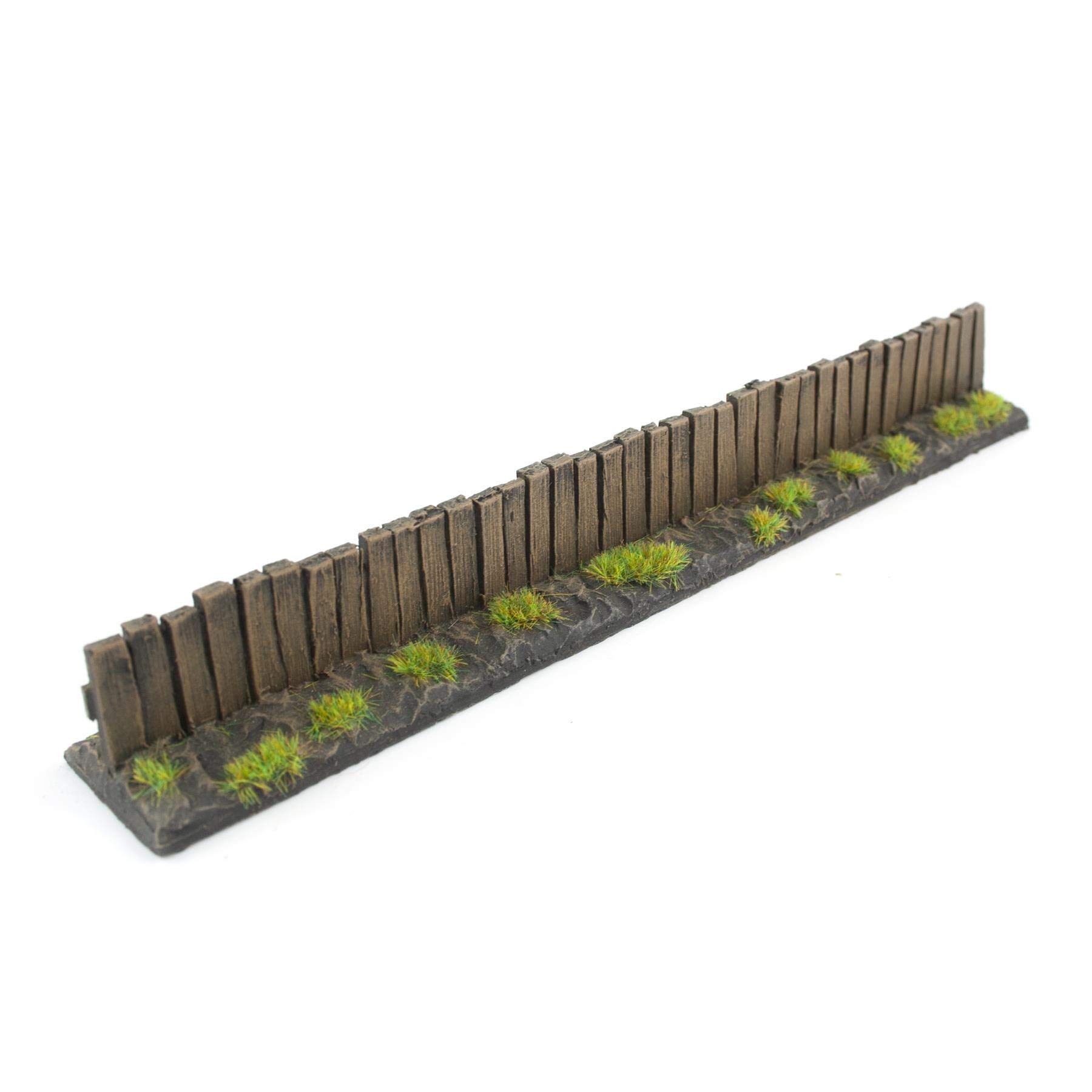 War World GamingWooden Fence | Painted & Flocked x 6 | 20mm - 28mm Scale Resin Wargaming Tabletop Terrain Scenery