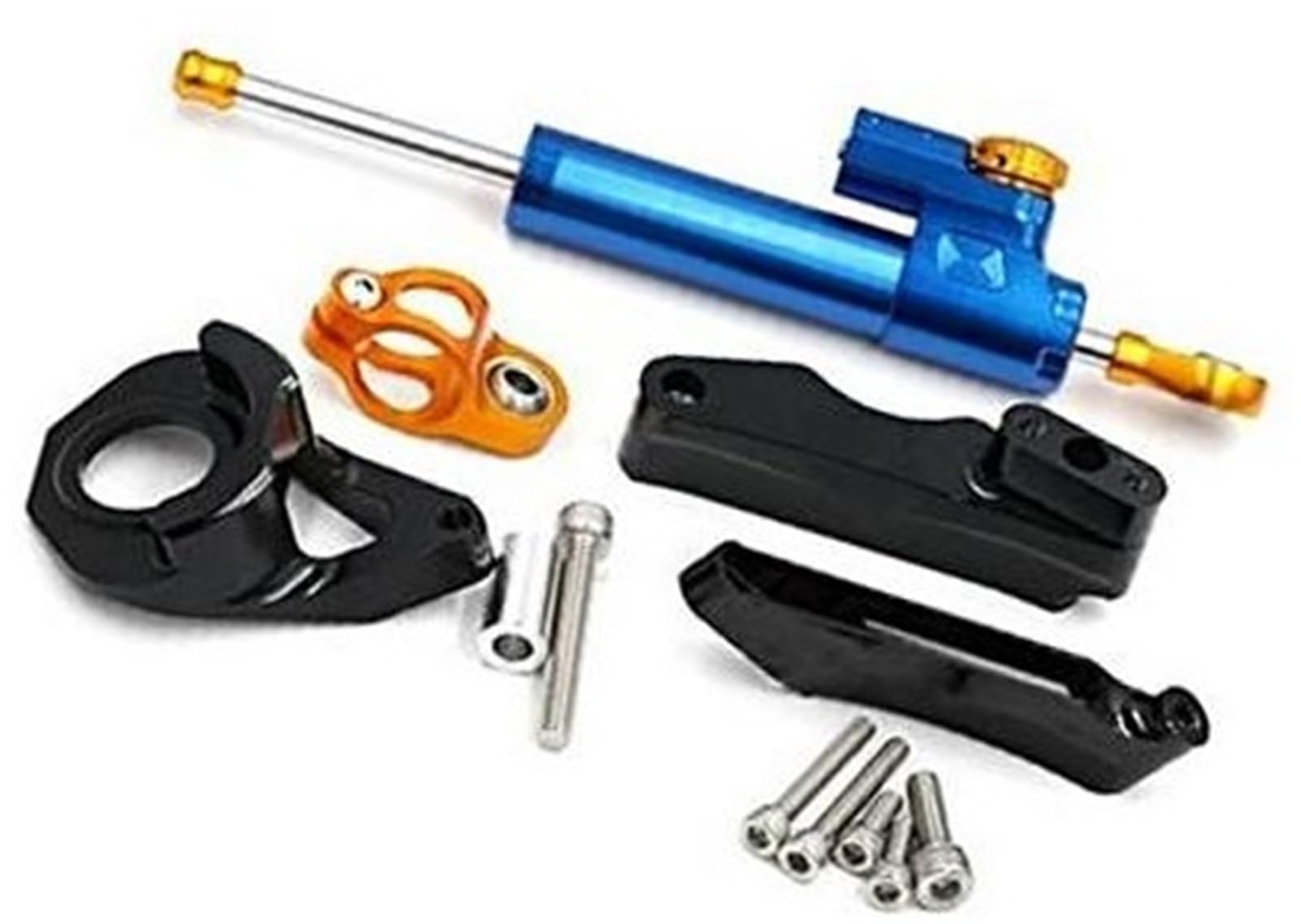 Stabilizator Moto z zestawem wsporników mocujących, GSX-R750, GSXR600 2001-2005 Akcesoria motocyklowe Dualtron Jednostka sterująca jazdą motocyklem(BLACK Blue)