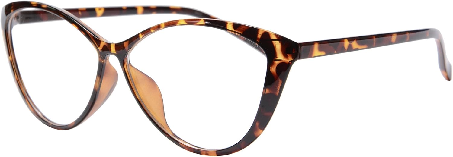 Señoras Cateye Gafas Marcos Progresivo Multi Focus Lente Transparente Ordenador Gafas de Lectura-5865 demi marrón hasta 100 abajo 250