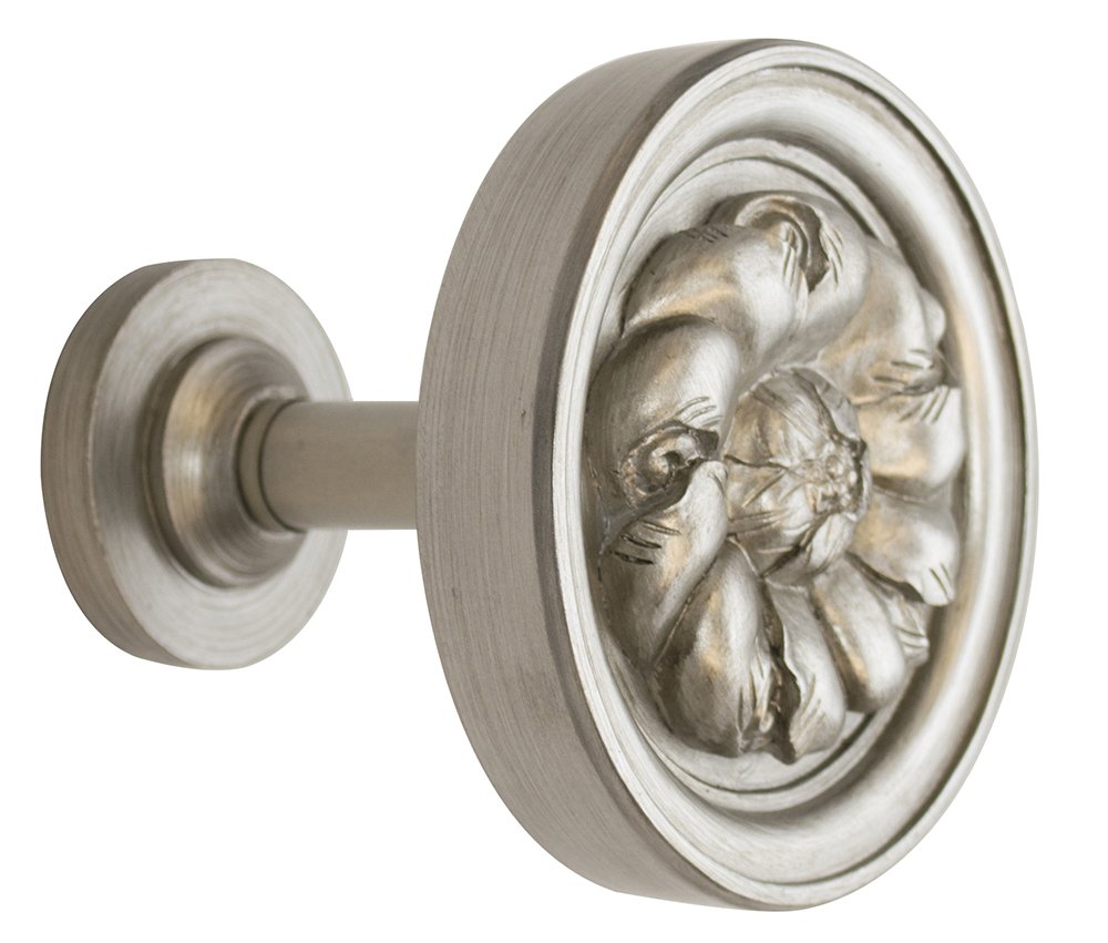 Urbanest Large Petros Drapery Medallion Holdback, English Pewter
