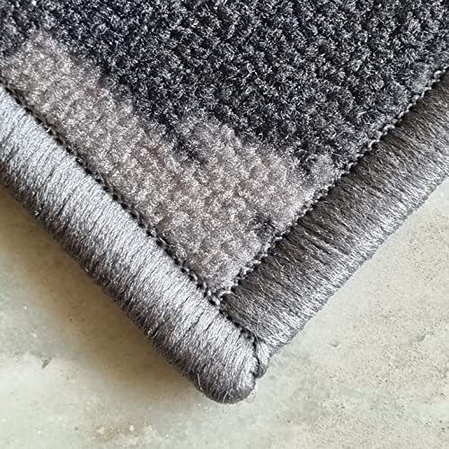 Image of Matz&More Anti Slip Kitchen Runner & Doormat Combo (50x120cm + 40x60cm), Nylon Tufted Floor Mat with Rubber Backing, Carpet for Kitchen, Hallway, Bedroom, Bathroom, Entrance & Bedside, Abstract Blue