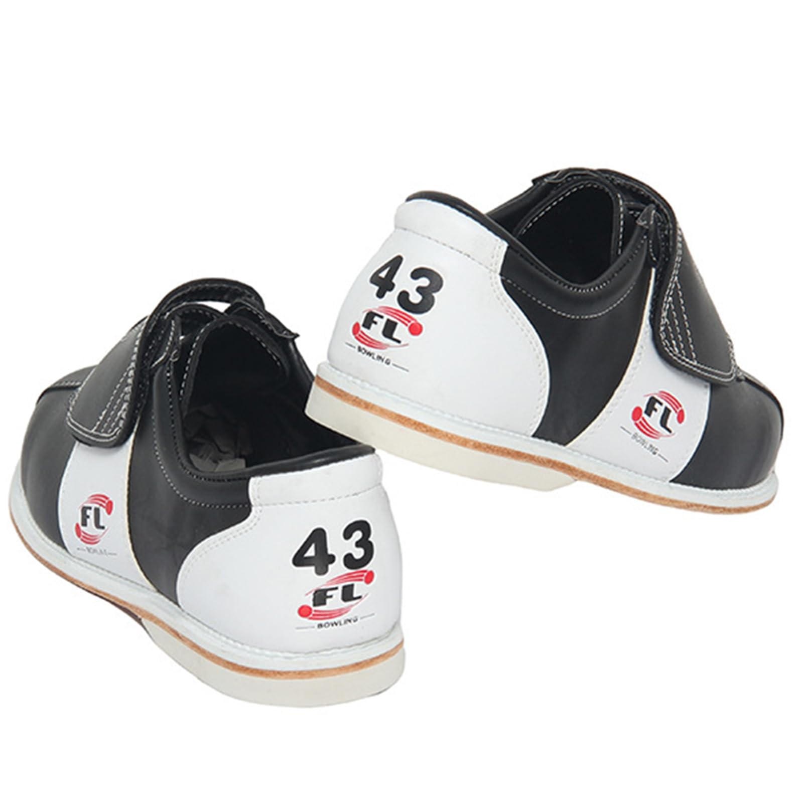 NGARY Bowlingschuhe für Herren aus Leder, bequem, rutschfest, mit Gummisohle