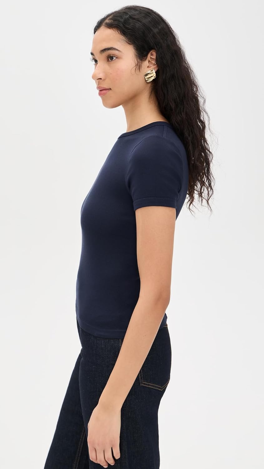 Enza Costa Women's Supima Cotton New Classic Short Sleeve Tee - Image 4